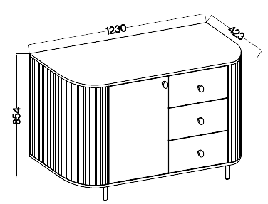Komoda Ovalio 813