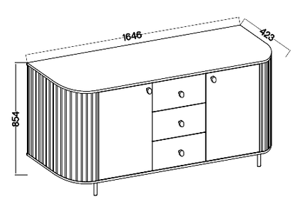 Komoda Ovalio 823