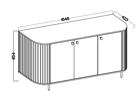 Komoda Ovalio 830