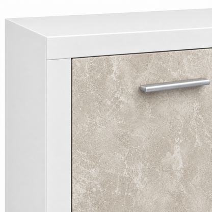 Komoda Rumba BJ20 2F 2S – Beton Jasny / Biały – detal wykończenia