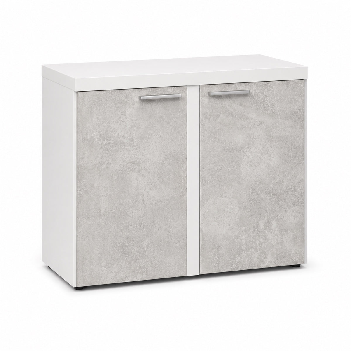 Komoda Rumba BJ21 2F – Beton Jasny / Biały – widok 3/4