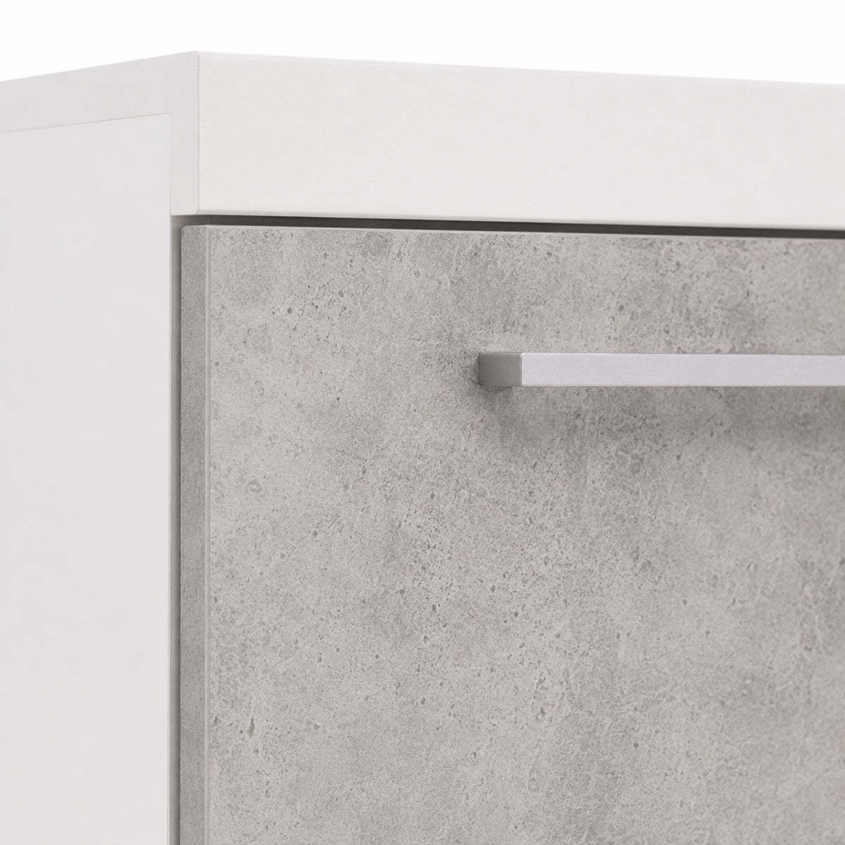 Komoda Rumba BJ22 3F – Beton Jasny / Biały – detal wykończenia