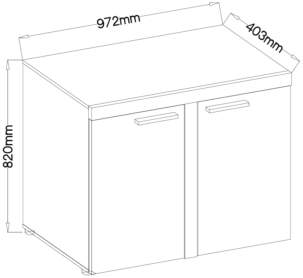 Komoda Rumba GRDL21 2F – Grafit / Dąb Lefkas