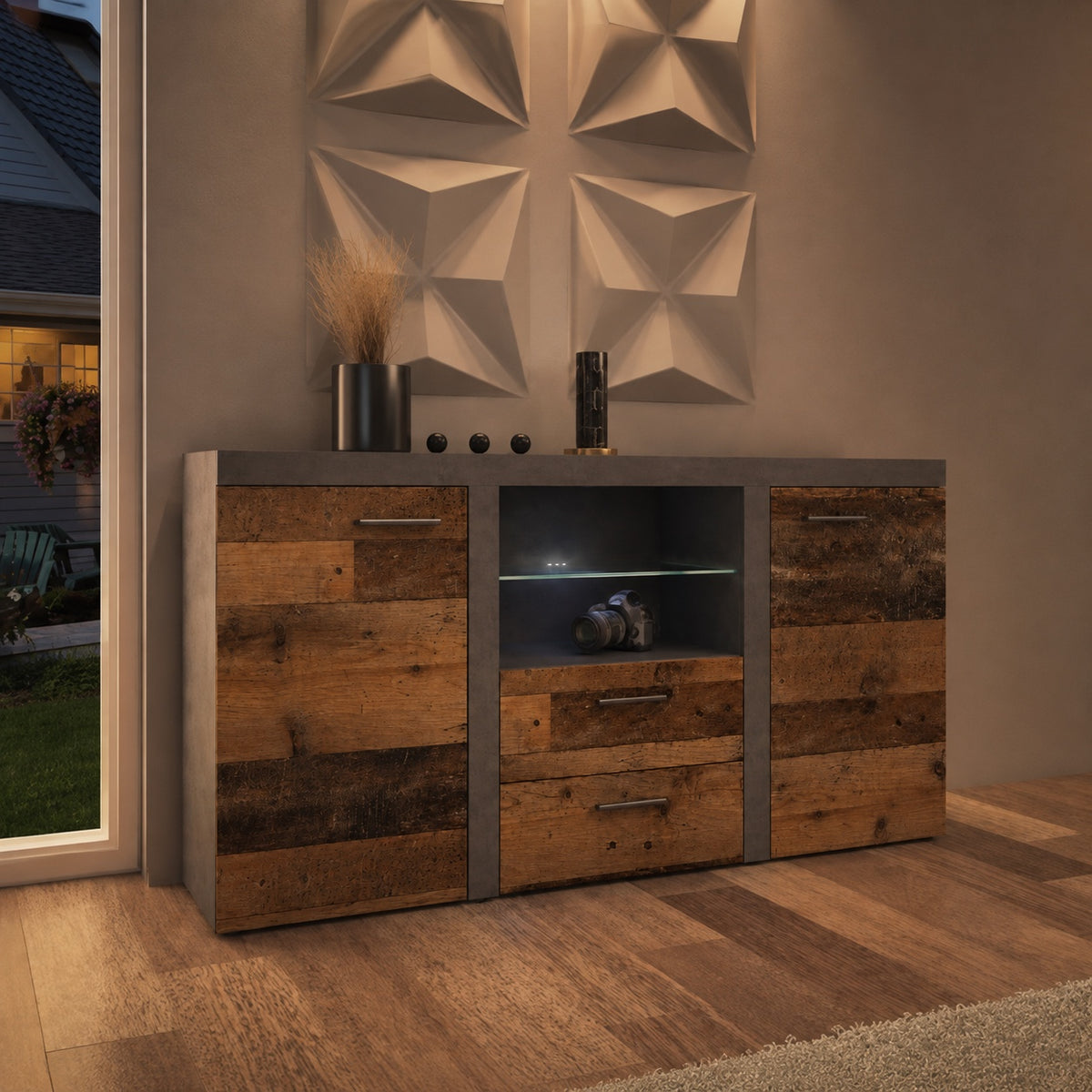 Komoda Rumba OLDMAT20 2F 2S – Old Wood / Matera