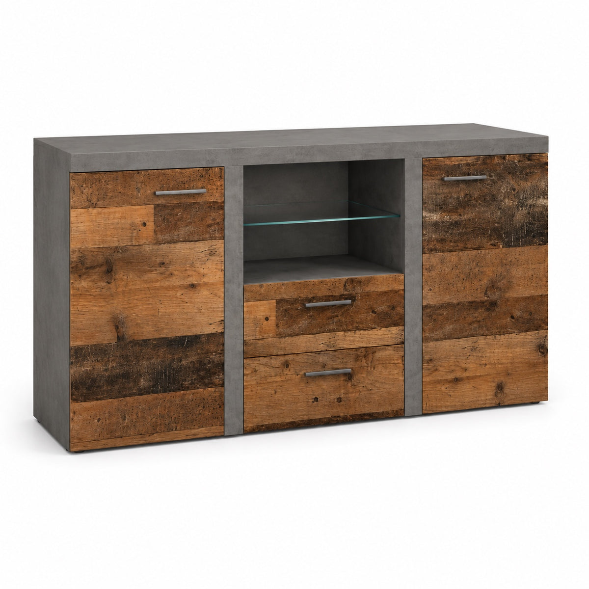 Komoda Rumba OLDMAT20 2F 2S – Old Wood / Matera – widok 3/4