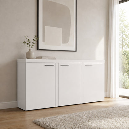 Komoda Rumba WH22 3F – Biały – aranżacja w jasnym wnętrzu
