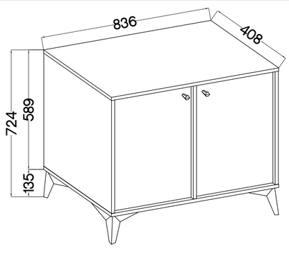 Komoda Tokyo 1 2F – 83,6 × 40,8 cm