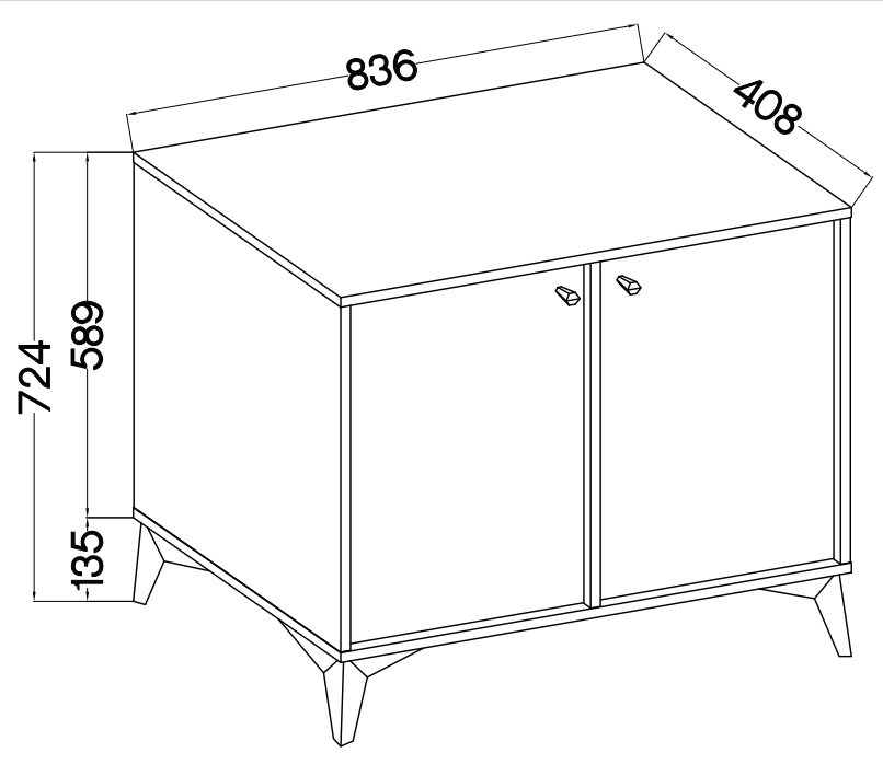 Komoda Tokyo 1 2F – 83,6 × 40,8 cm