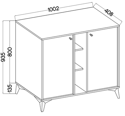 Komoda Tokyo 1 2F – 100,2 × 40,8 cm