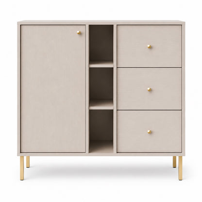 Komoda Tokyo 2 1F 3S – 100,2 × 40,8 cm – widok od frontu