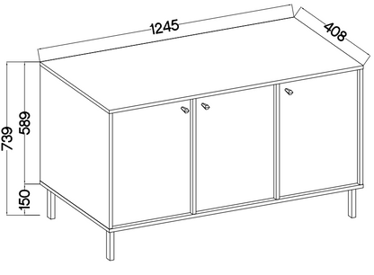 Komoda Tokyo 2 3F – 124,5 × 40,8 cm