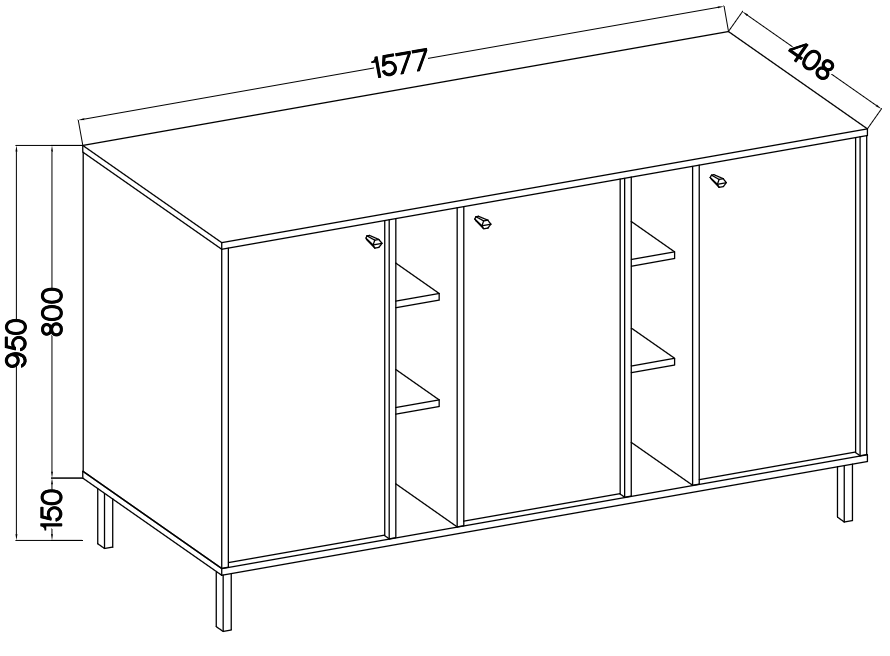 Komoda Tokyo 2 3F – 157,7 × 40,8 cm