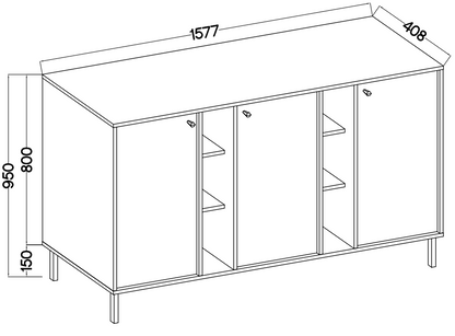 Komoda Tokyo 2 3F – 157,7 × 40,8 cm