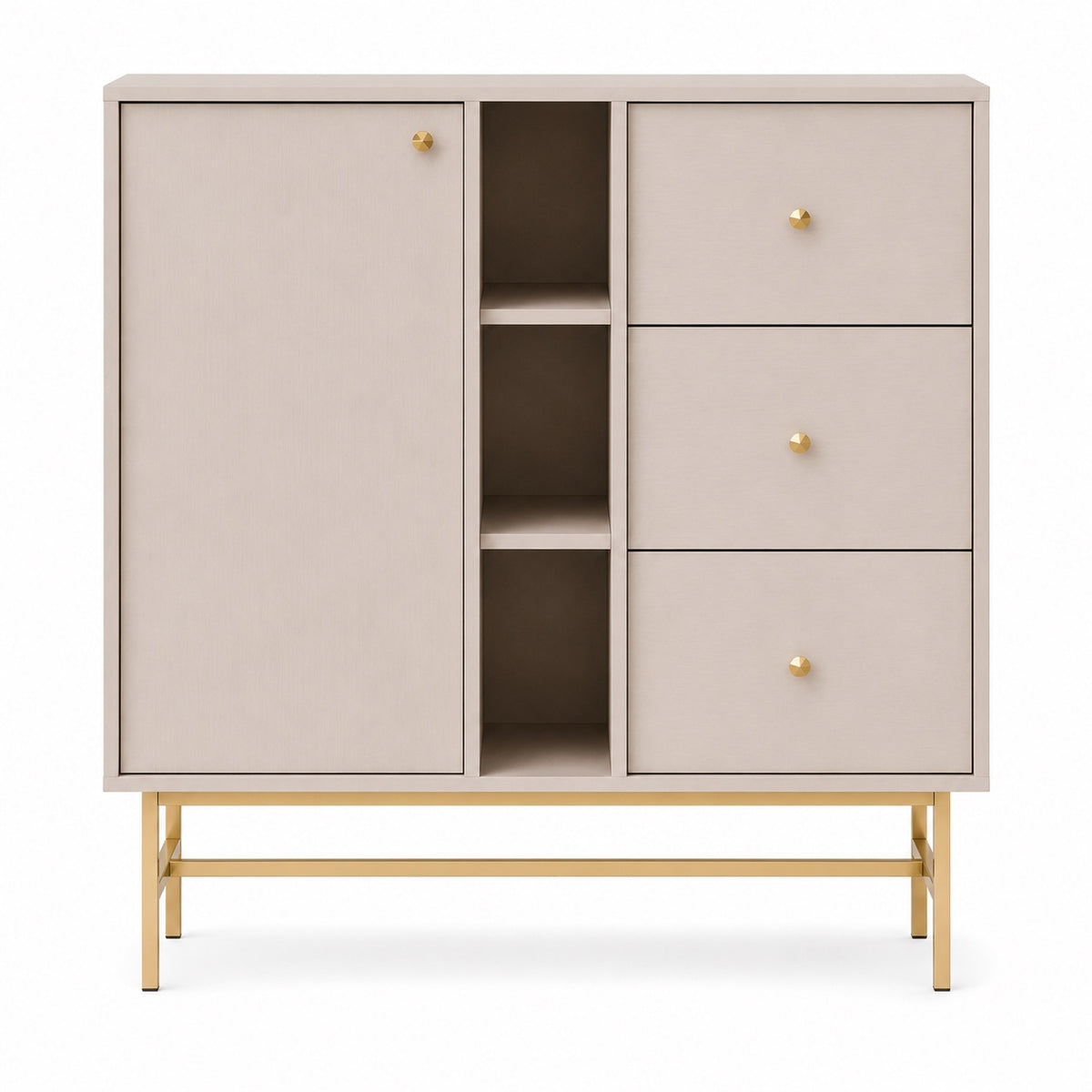 Komoda Tokyo 3 1F 3S – 100,2 × 40,8 cm – widok od frontu