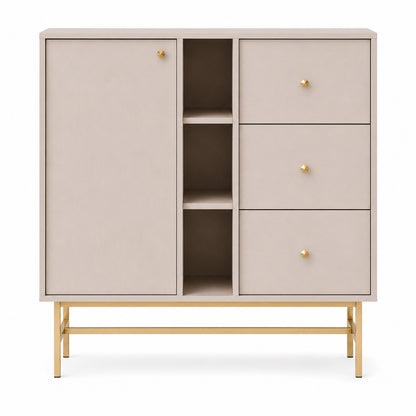 Komoda Tokyo 3 1F 3S – 100,2 × 40,8 cm – widok od frontu