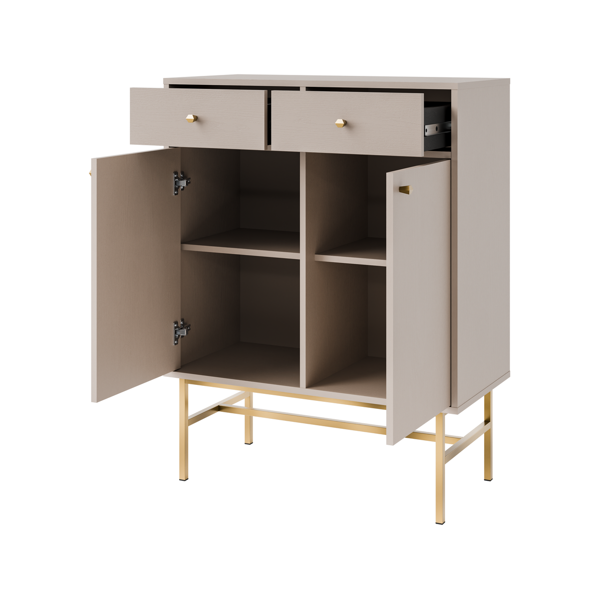 Komoda Tokyo 3 2F 2S – 83,6 × 40,8 cm – wnętrze i funkcjonalność