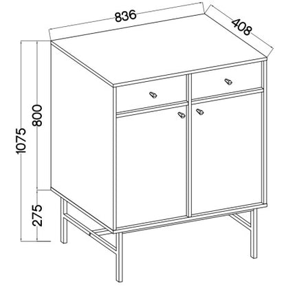 Komoda Tokyo 3 2F 2S – 83,6 × 40,8 cm