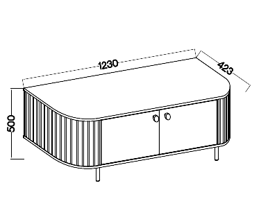 Szafka RTV Ovalio 302