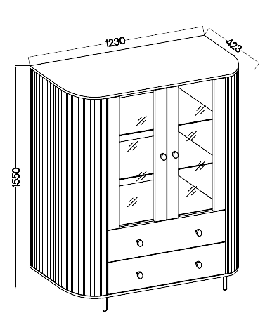 Witryna Ovalio 122