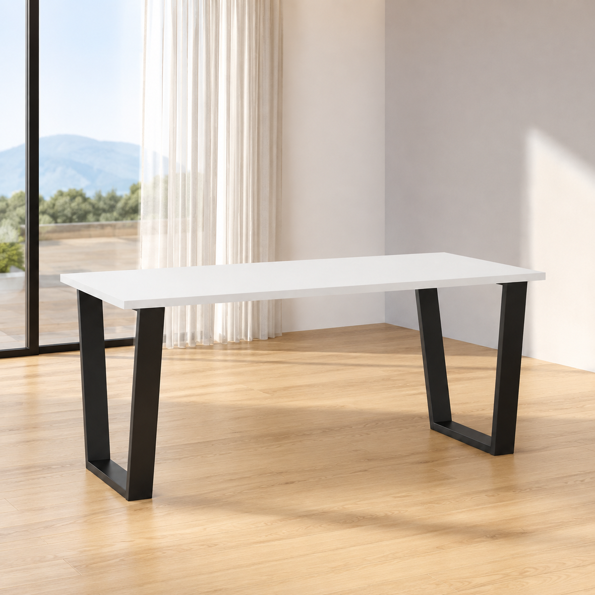 Stół Cezar – 185 × 90 cm – aranżacja w jasnym wnętrzu