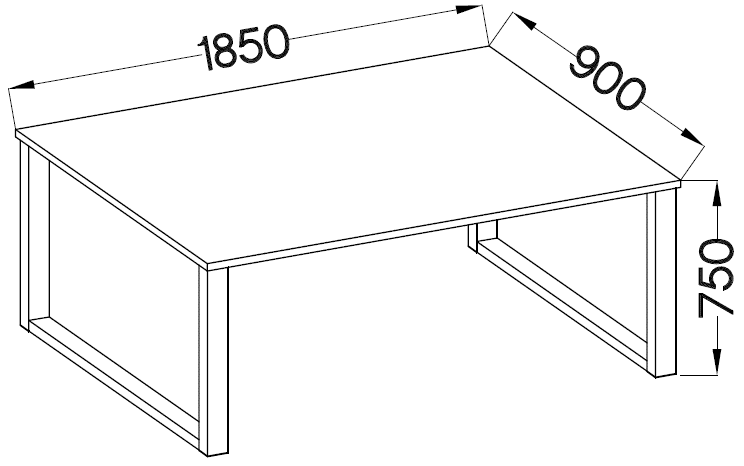 Stół Imperial – 185 × 90 cm