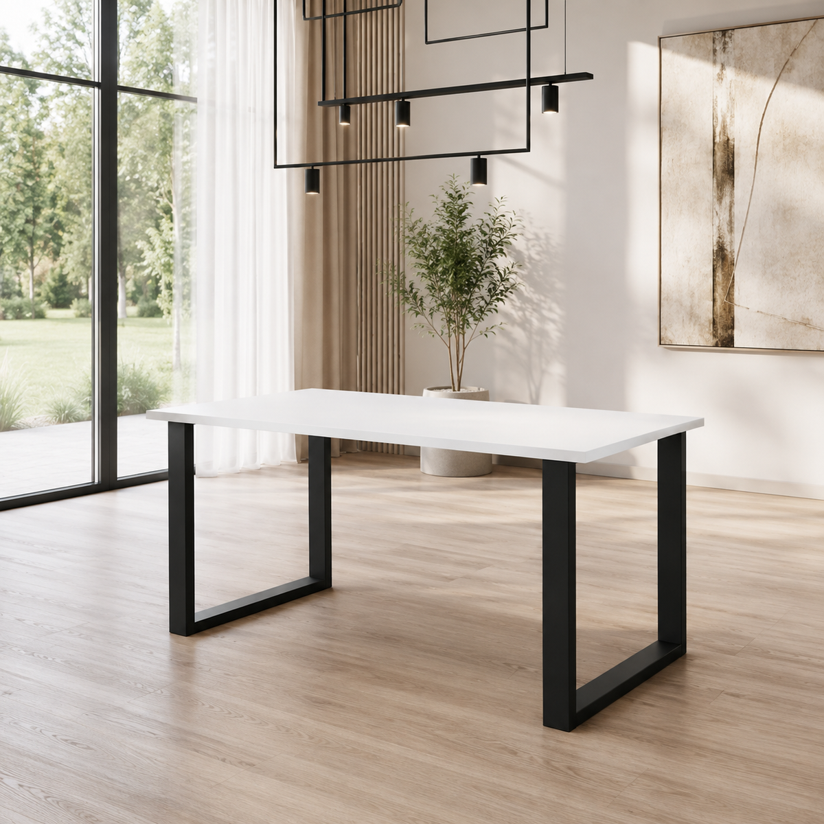 Stół Imperial – 138 × 90 cm – aranżacja w jasnym wnętrzu