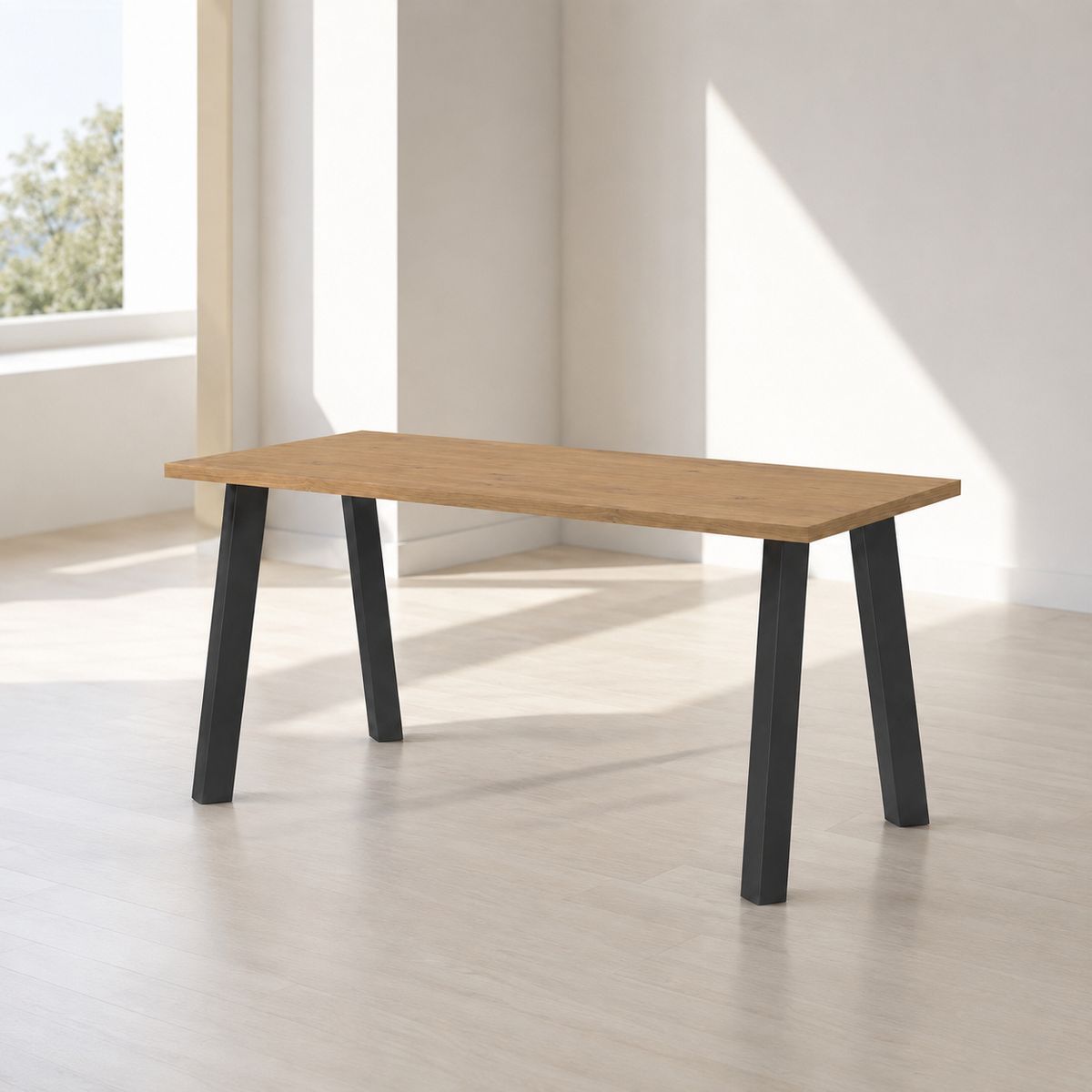 Stół Kleo – 138 × 67 cm – aranżacja w jasnym wnętrzu