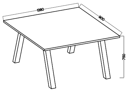 Stół Kleo – 138 × 90 cm