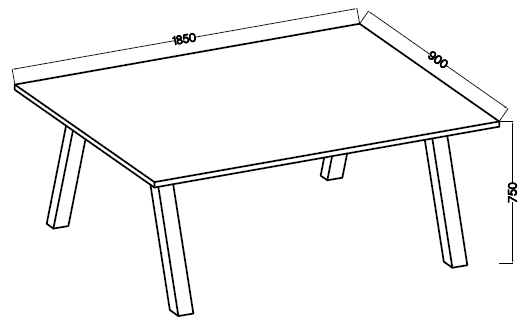 Stół Kleo – 185 × 90 cm