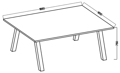 Stół Kleo – 185 × 90 cm