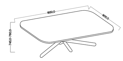 Stół Oslo – 185 × 90 cm